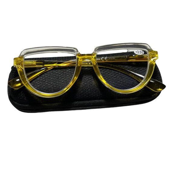 Eyekepper Accessories - Eyekepper Half Moon Large Frame Design Readers-Oversize Ladies -Yellow +3.50